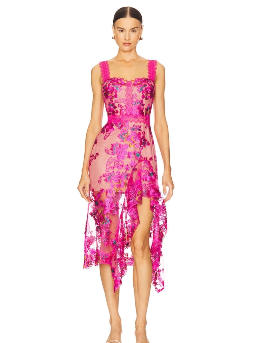 Bronx and Banco - Revolve - Eva Midi Dress in Fuchsia